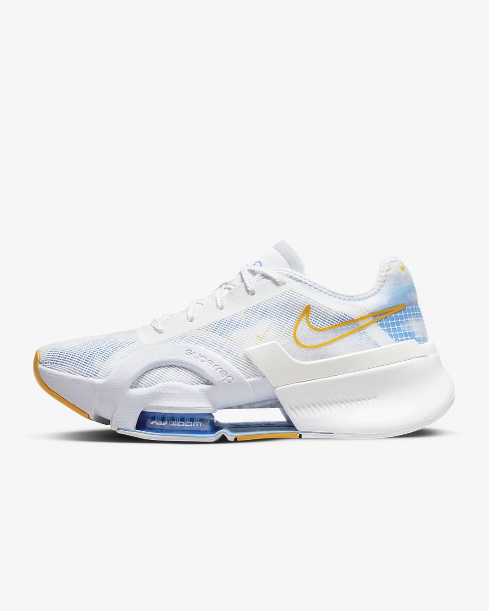 Nike Air Zoom SuperRep 3 AMP White/Football Grey/University Blue/University Gold | Womens Nike Training & Gym
