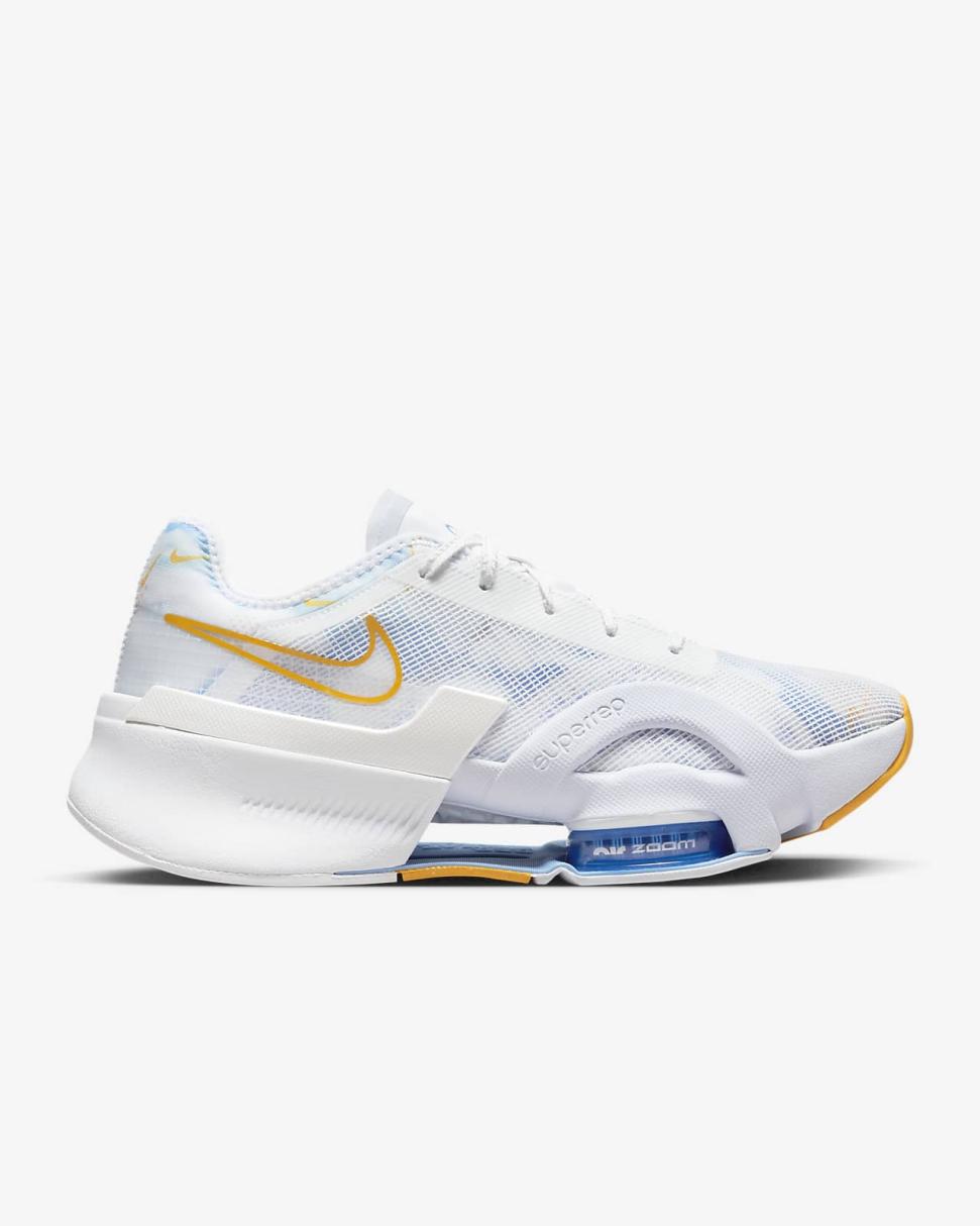 Nike Air Zoom SuperRep 3 AMP White/Football Grey/University Blue/University Gold | Womens Nike Training & Gym