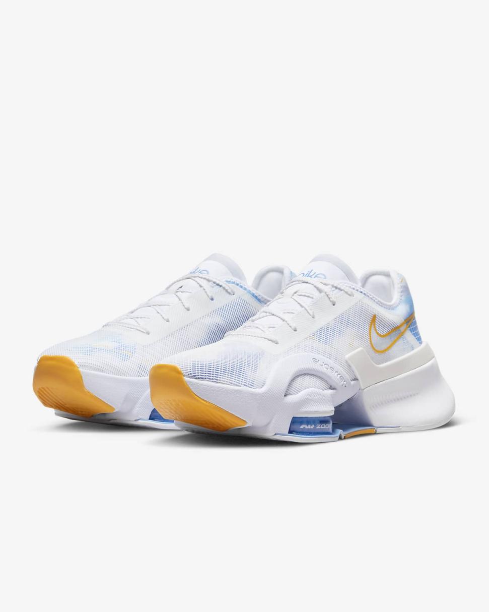 Nike Air Zoom SuperRep 3 AMP White/Football Grey/University Blue/University Gold | Womens Nike Training & Gym