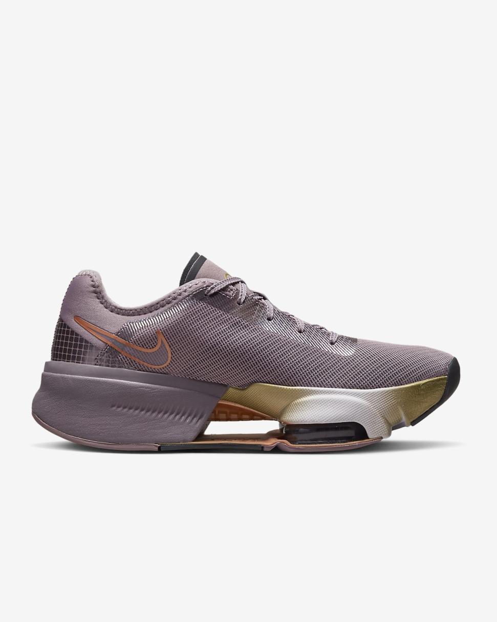 Nike Air Zoom SuperRep 3 Premium Purple Smoke/Dark Smoke Grey/Metallic Gold/Metallic Copper | Womens Nike Training & Gym