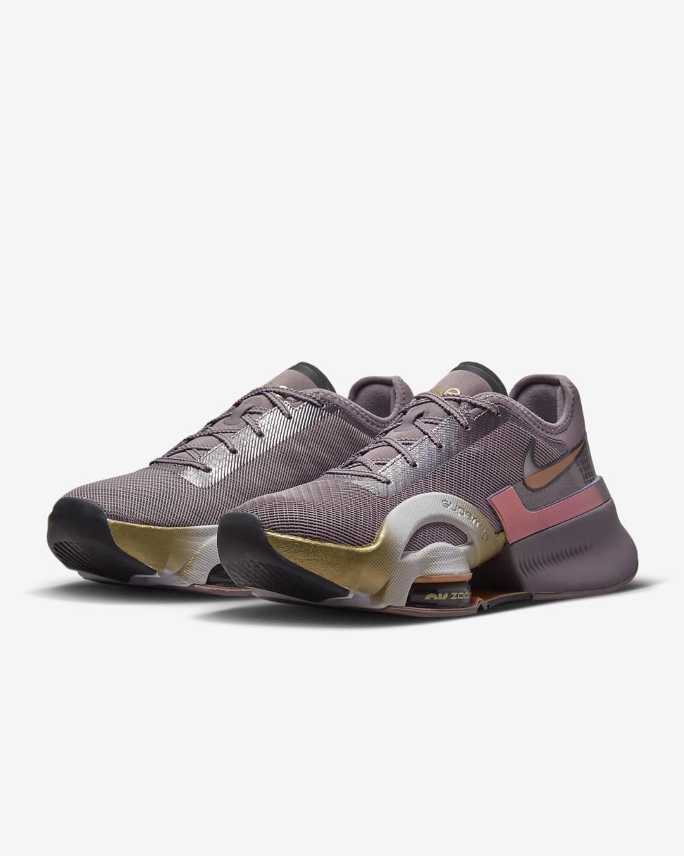 Nike Air Zoom SuperRep 3 Premium Purple Smoke/Dark Smoke Grey/Metallic Gold/Metallic Copper | Womens Nike Training & Gym