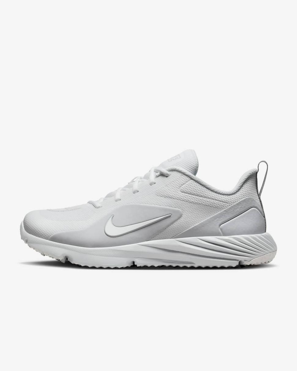 Nike Alpha Huarache 8 Pro Turf White/Pure Platinum/Wolf Grey/White | Womens Nike Shoes $100 & Under