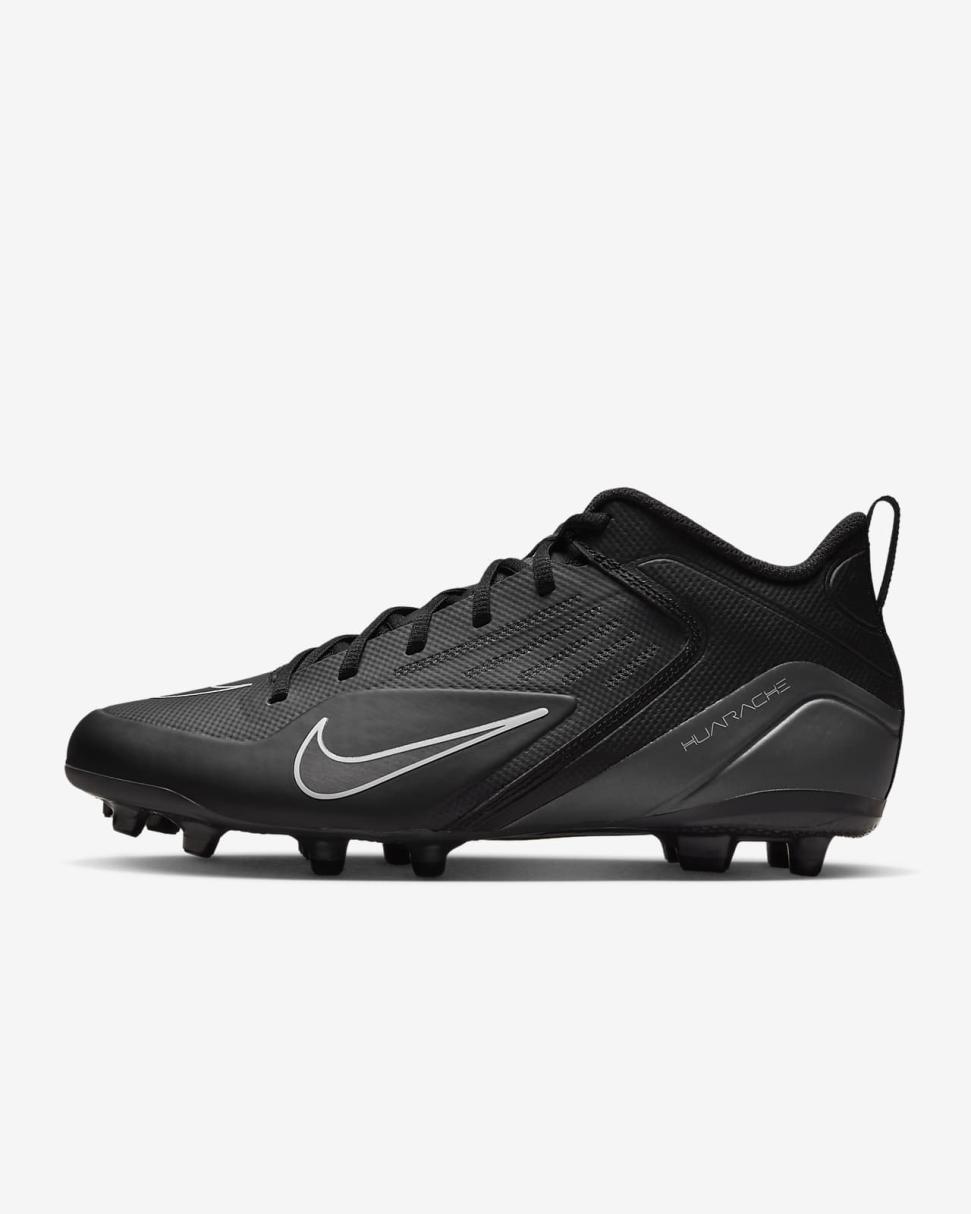 Nike Alpha Huarache 8 Varsity Black/Light Smoke Grey/Dark Smoke Grey/Black | Womens Nike Shoes $100 & Under
