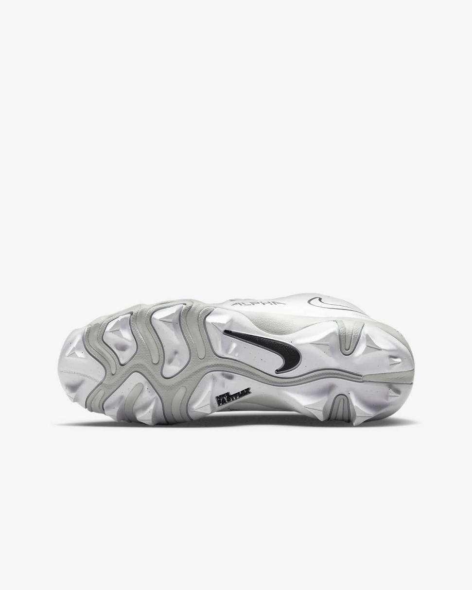Nike Alpha Menace 3 Shark White/Pure Platinum/Black | Kids Nike Shoes $70 & Under