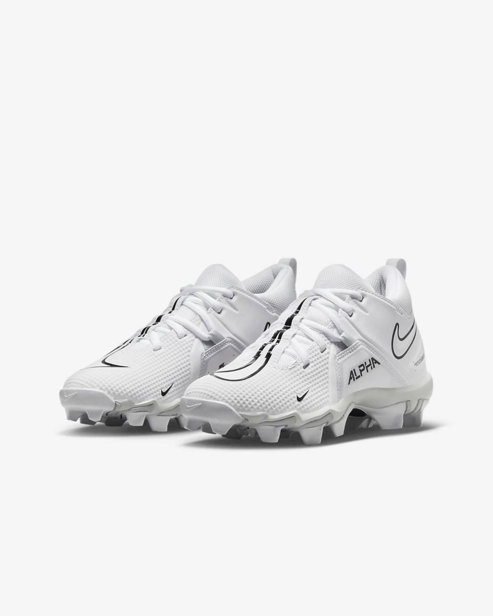 Nike Alpha Menace 3 Shark White/Pure Platinum/Black | Kids Nike Shoes $70 & Under
