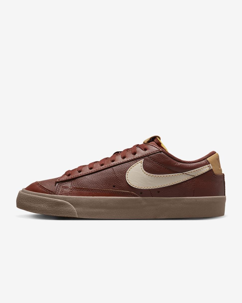 Nike Blazer Low '77 EMB Oxen Brown/Elemental Gold/Gum Dark Brown/Pearl White | Mens Nike Lifestyle