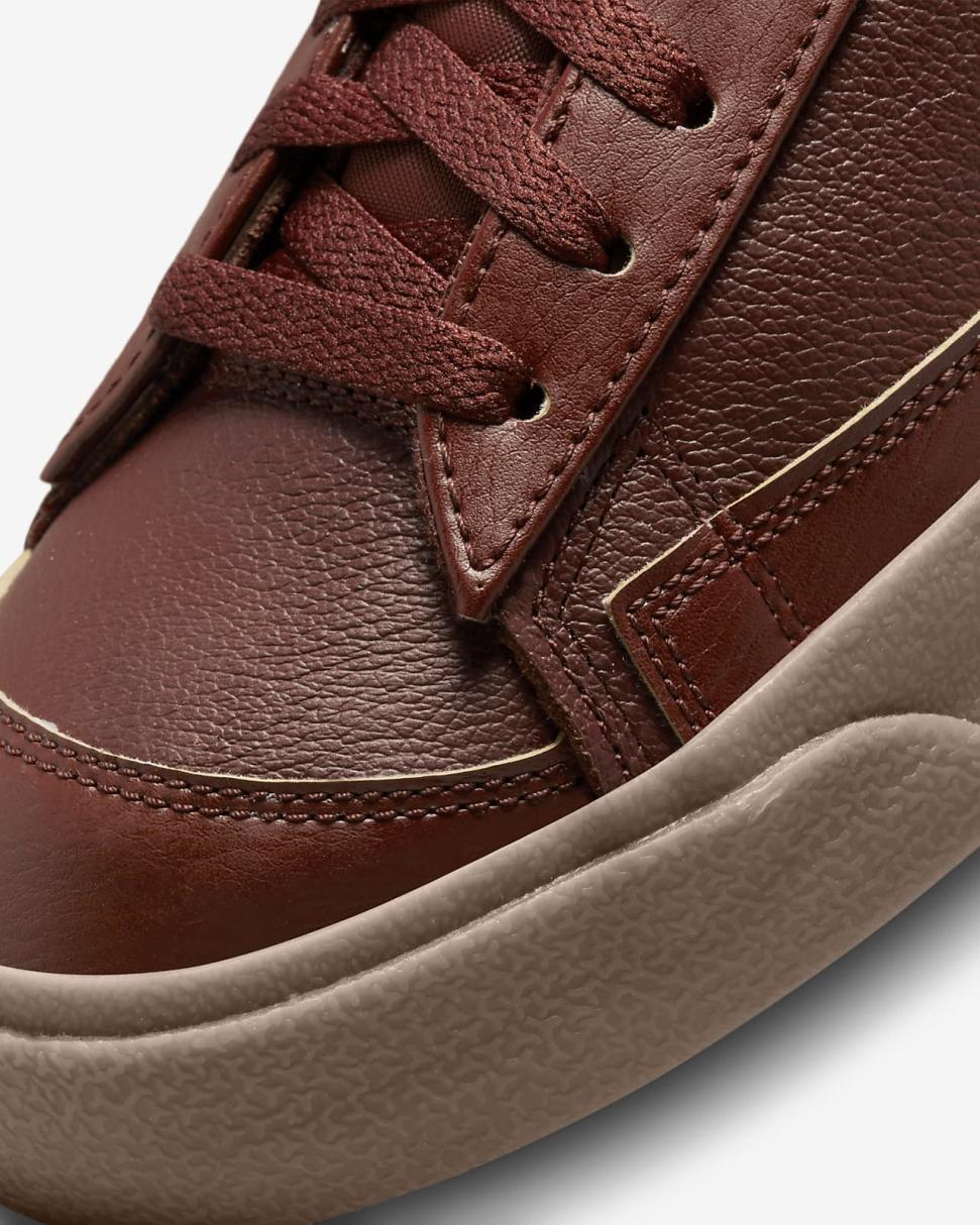 Nike Blazer Low '77 EMB Oxen Brown/Elemental Gold/Gum Dark Brown/Pearl White | Mens Nike Lifestyle