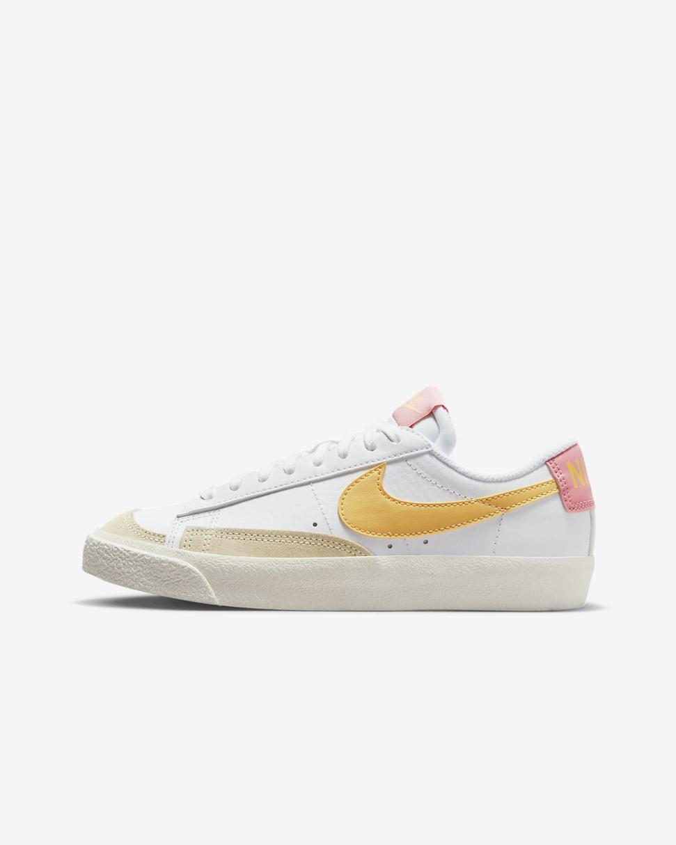 Nike Blazer Low '77 White/Sail/Laser Orange/Topaz Gold | Kids Nike First Day Kicks
