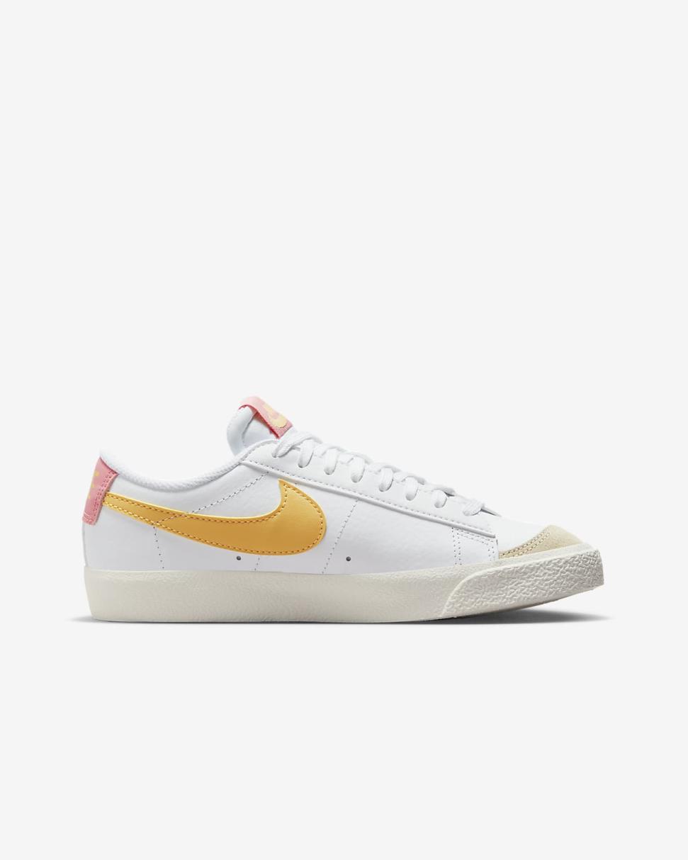 Nike Blazer Low '77 White/Sail/Laser Orange/Topaz Gold | Kids Nike First Day Kicks