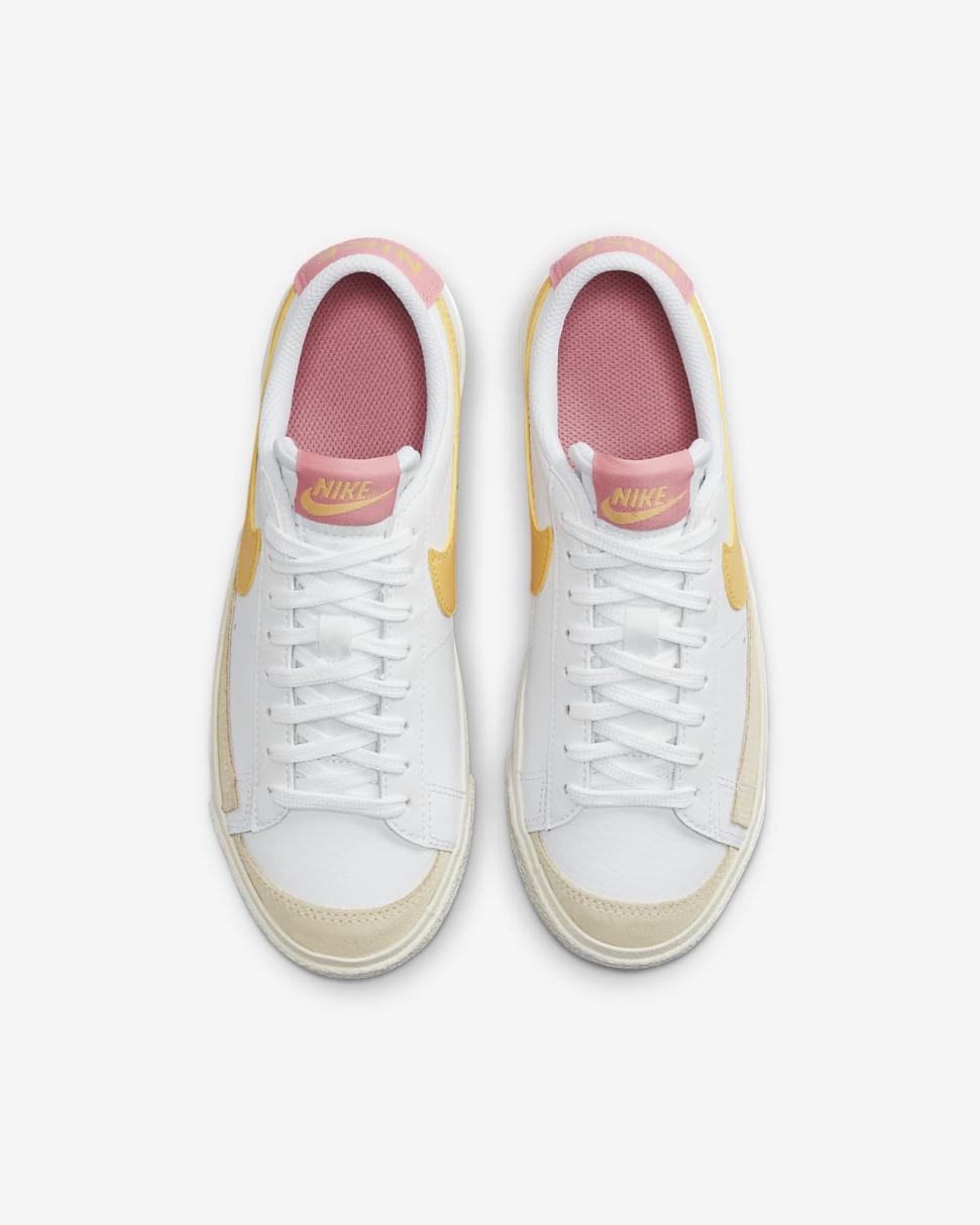 Nike Blazer Low '77 White/Sail/Laser Orange/Topaz Gold | Kids Nike First Day Kicks