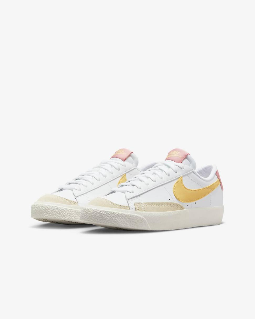 Nike Blazer Low '77 White/Sail/Laser Orange/Topaz Gold | Kids Nike First Day Kicks