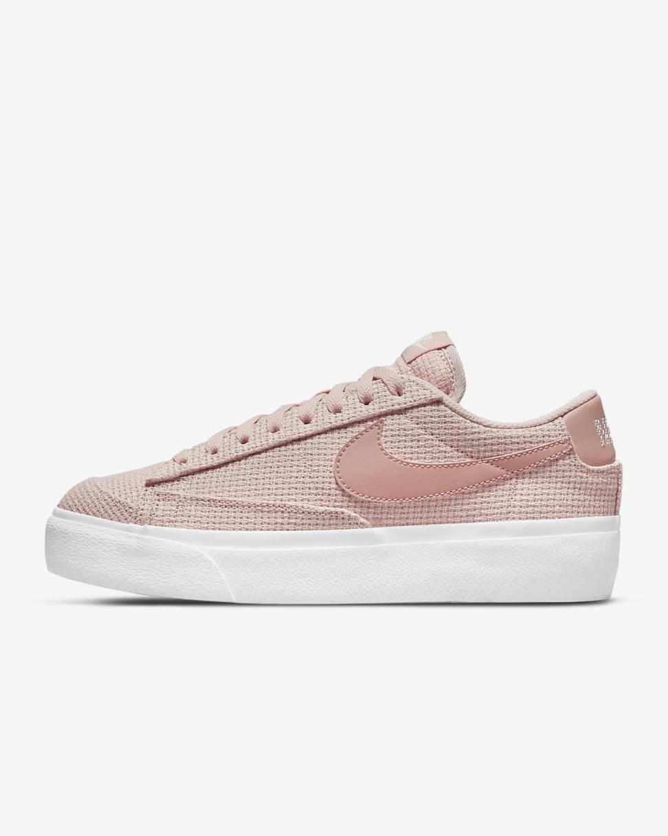 Nike Blazer Low Platform Pink Oxford/Summit White/Pink Oxford/Rose Whisper | Womens Nike Lifestyle