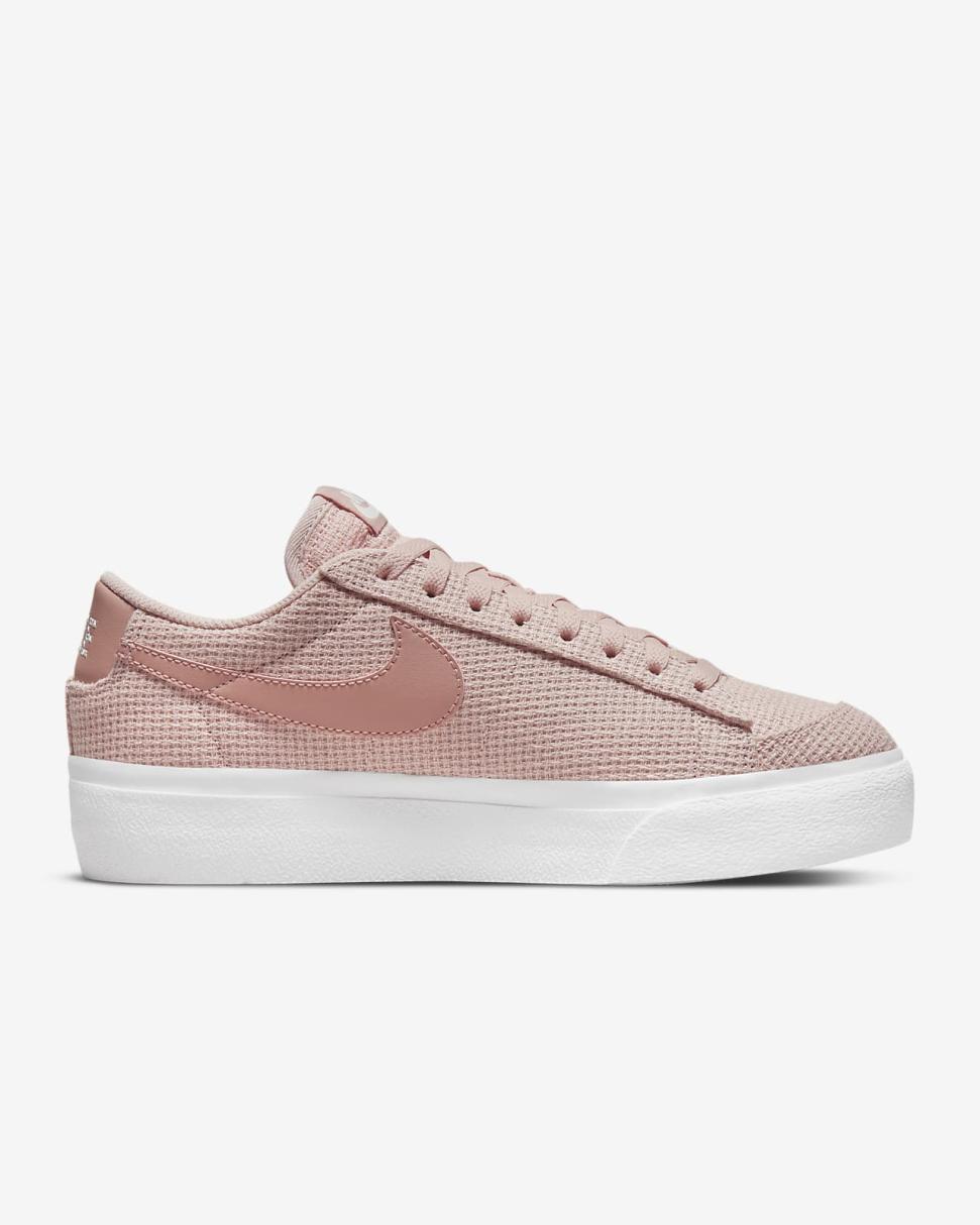 Nike Blazer Low Platform Pink Oxford/Summit White/Pink Oxford/Rose Whisper | Womens Nike Lifestyle