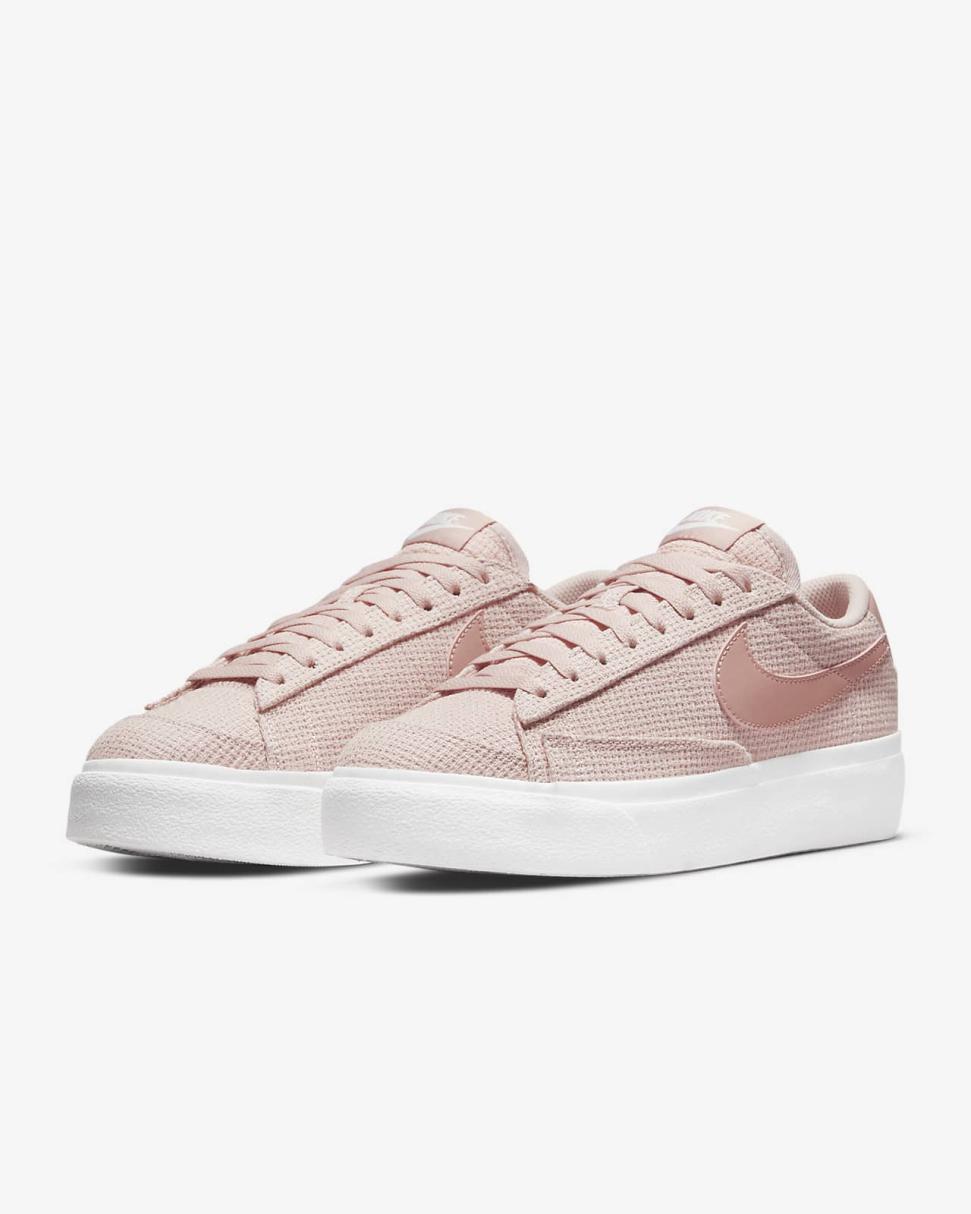 Nike Blazer Low Platform Pink Oxford/Summit White/Pink Oxford/Rose Whisper | Womens Nike Lifestyle