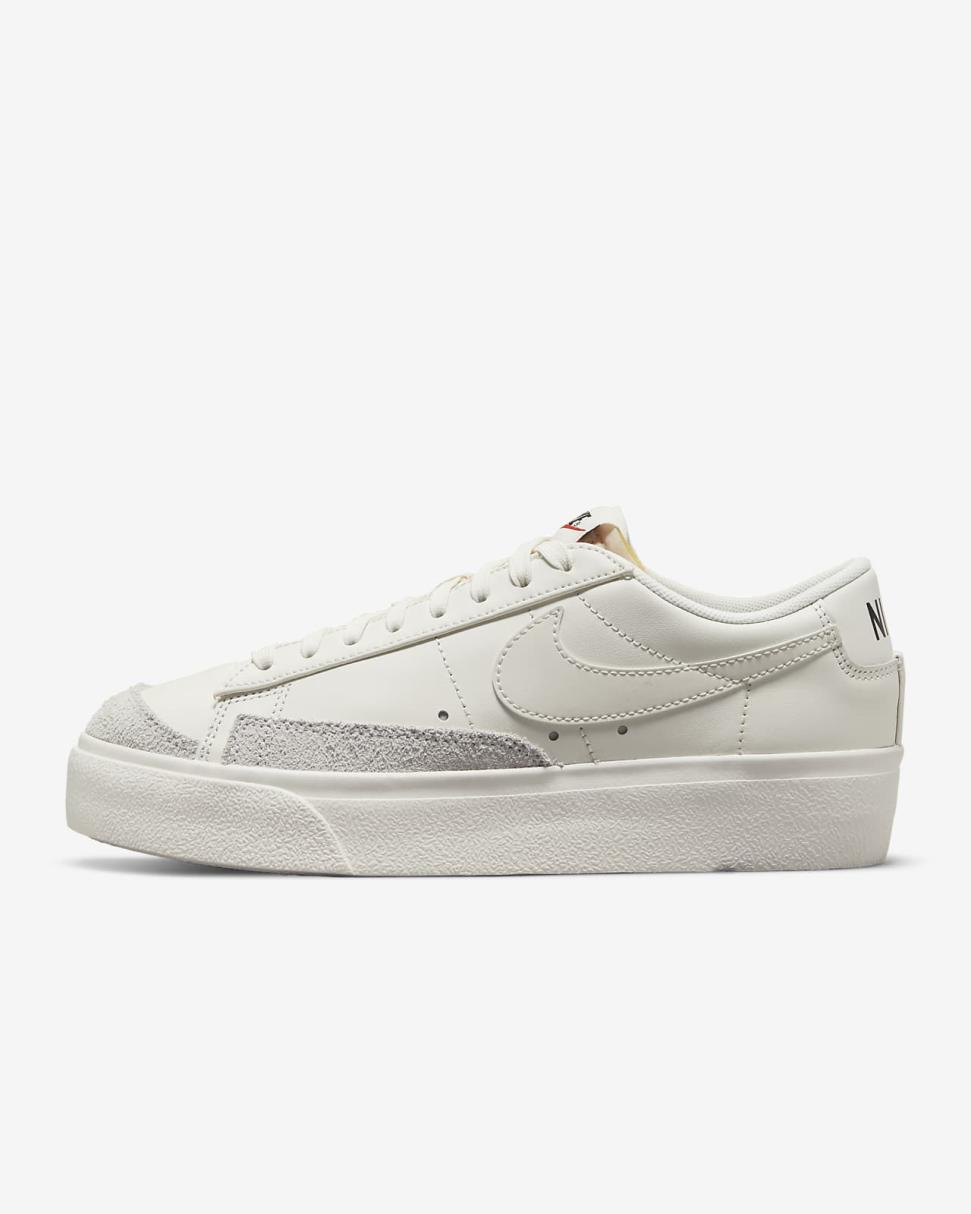 Nike Blazer Low Platform Sail/Sail/Black/Sail | Womens Nike First Day Kicks