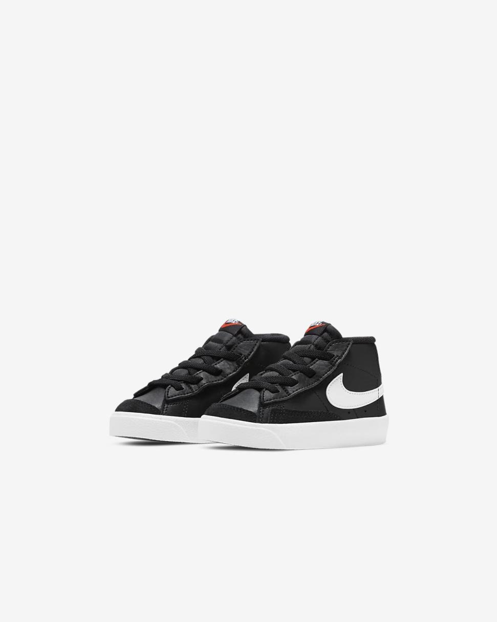 Nike Blazer Mid '77 Black/White/Team Orange/Sail | Kids Nike First Day Kicks