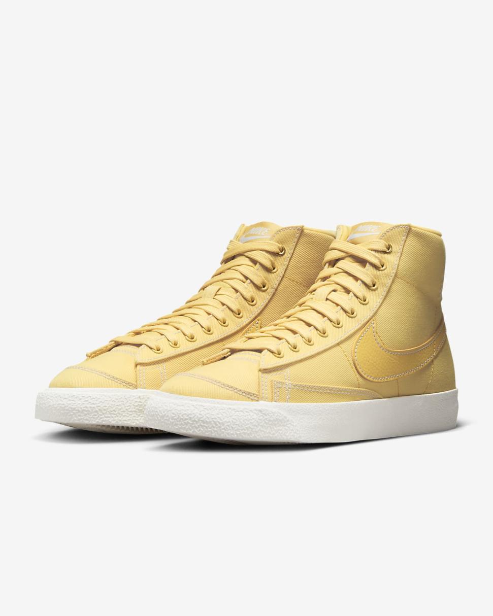 Nike Blazer Mid '77 Canvas Topaz Gold/Sail/Metallic Gold/Topaz Gold | Womens Nike Lifestyle