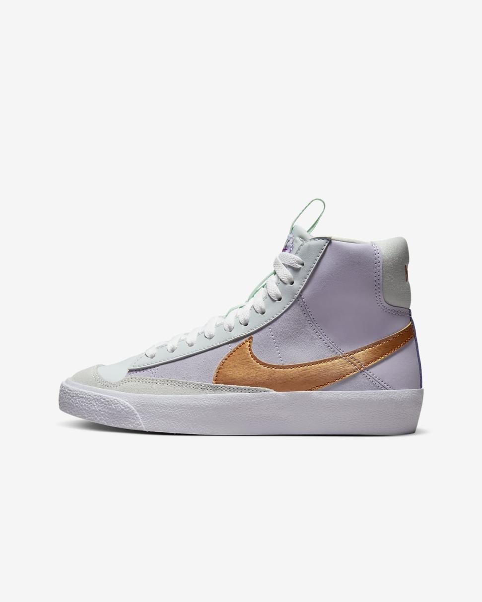 Nike Blazer Mid '77 Dance Barely Grape/Pure Platinum/Violet Frost/Metallic Copper | Kids Nike Dunks & Blazers