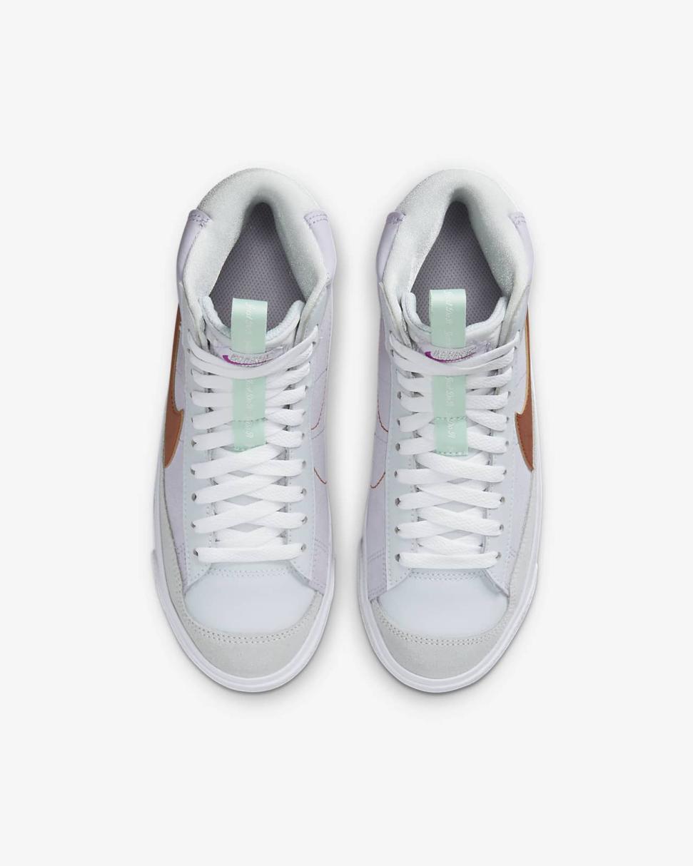 Nike Blazer Mid '77 Dance Barely Grape/Pure Platinum/Violet Frost/Metallic Copper | Kids Nike Dunks & Blazers