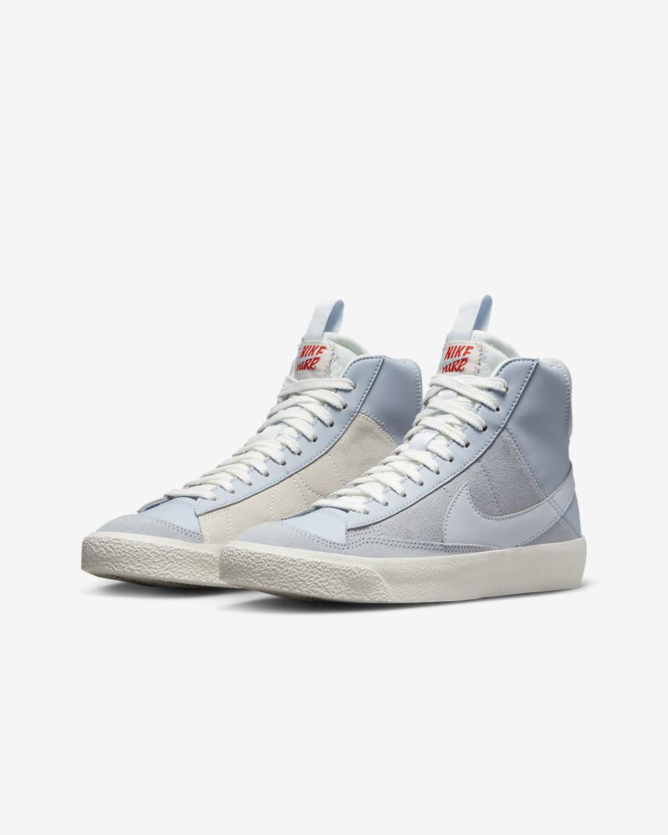 Nike Blazer Mid '77 Dance Blue Whisper/Sail/Black/Football Grey | Kids Nike Dunks & Blazers