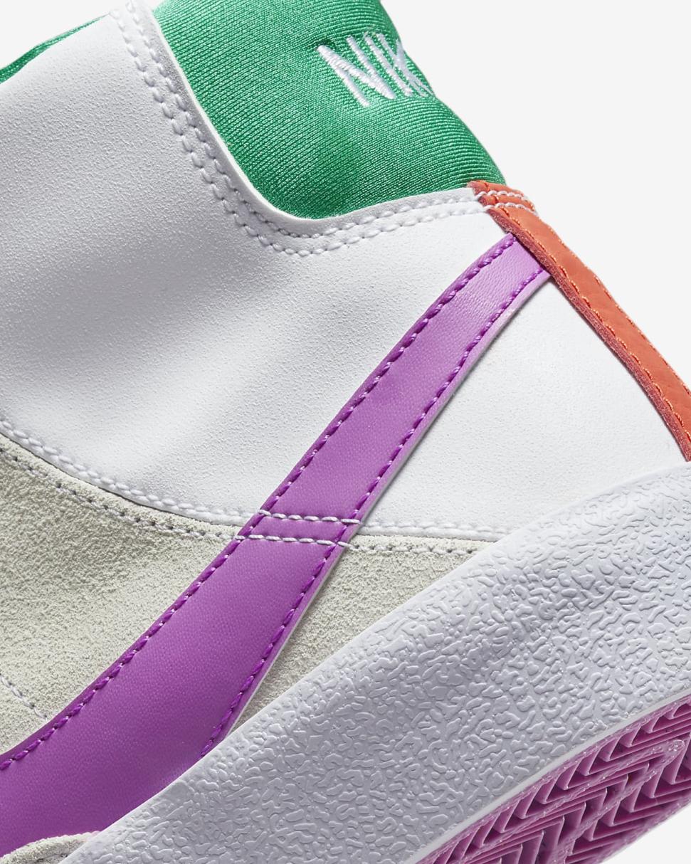 Nike Blazer Mid '77 Dance White/Stadium Green/Picante Red/Fuchsia Dream | Kids Nike Dunks & Blazers
