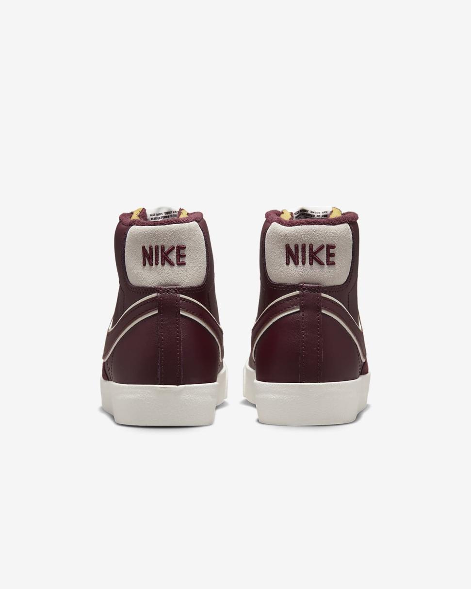 Nike Blazer Mid '77 Premium Night Maroon/Sail/Gum Medium Brown/Night Maroon | Mens Nike Lifestyle