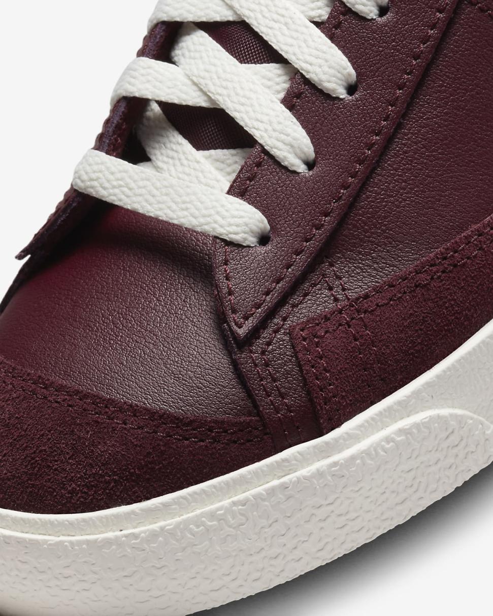 Nike Blazer Mid '77 Premium Night Maroon/Sail/Gum Medium Brown/Night Maroon | Mens Nike Lifestyle