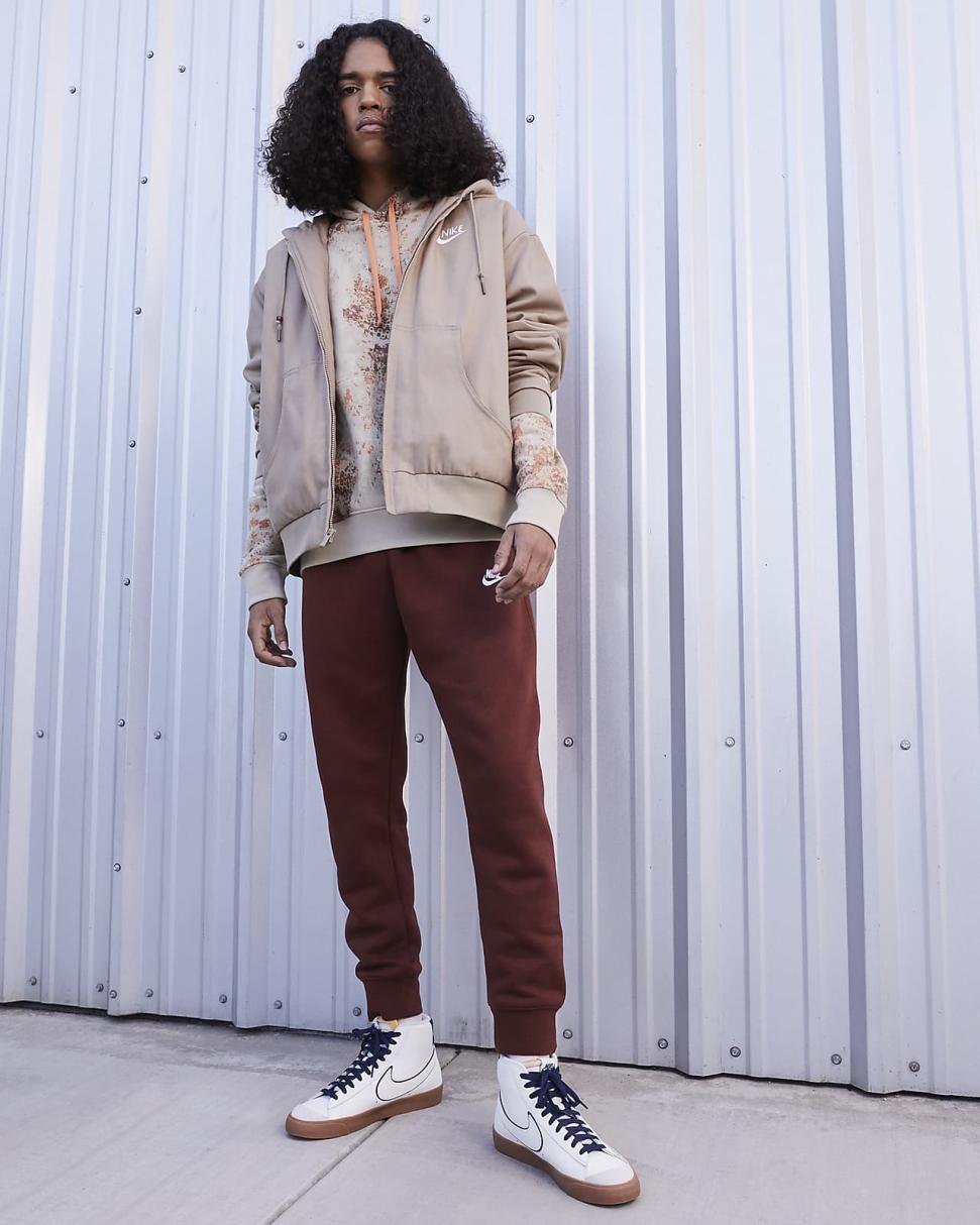 Nike Blazer Mid '77 Premium Sail/Midnight Navy/Gum Medium Brown/Sail | Mens Nike Lifestyle