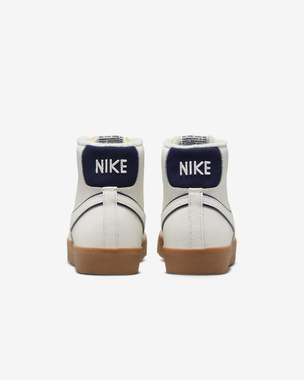 Nike Blazer Mid '77 Premium Sail/Midnight Navy/Gum Medium Brown/Sail | Mens Nike Lifestyle