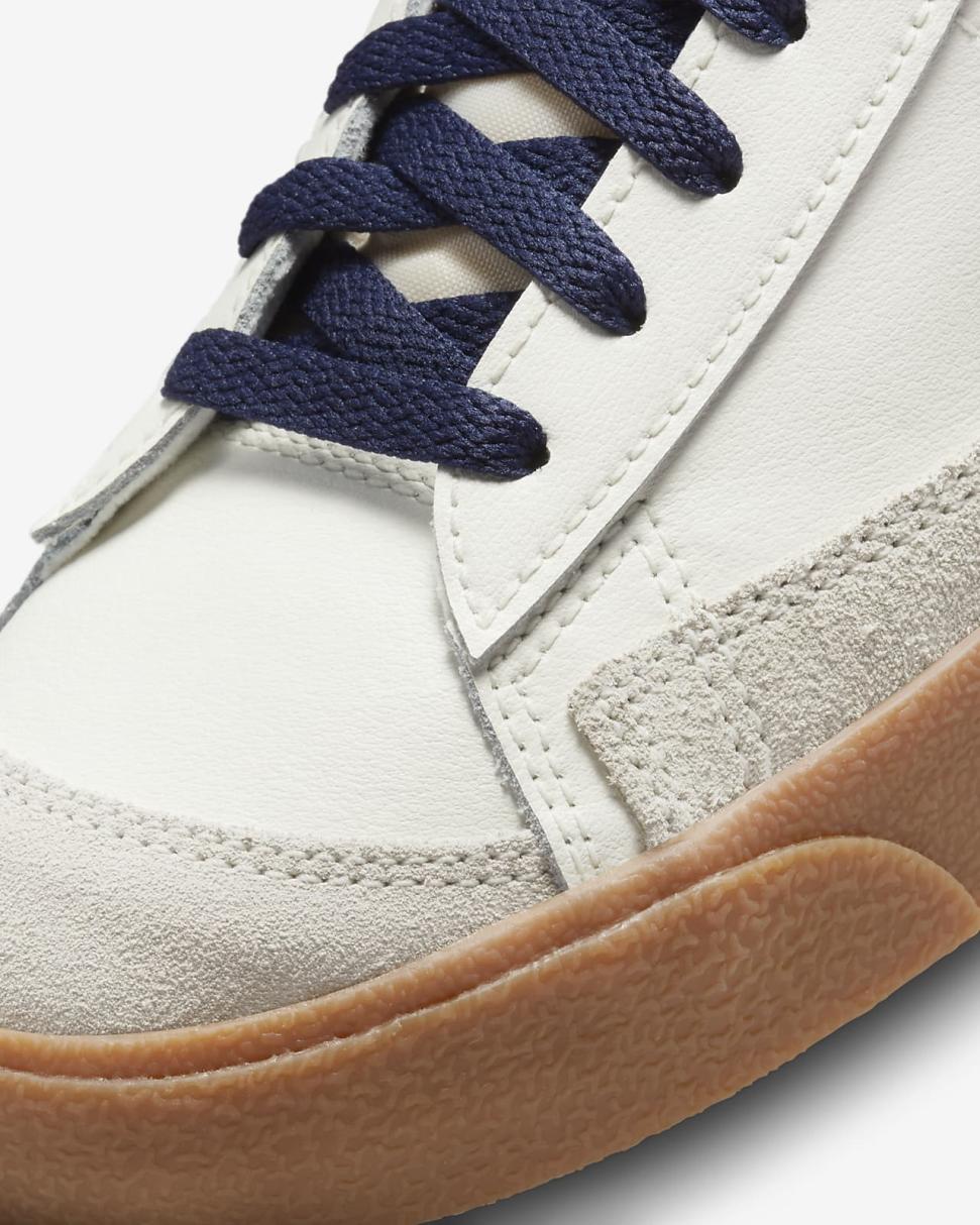 Nike Blazer Mid '77 Premium Sail/Midnight Navy/Gum Medium Brown/Sail | Mens Nike Lifestyle