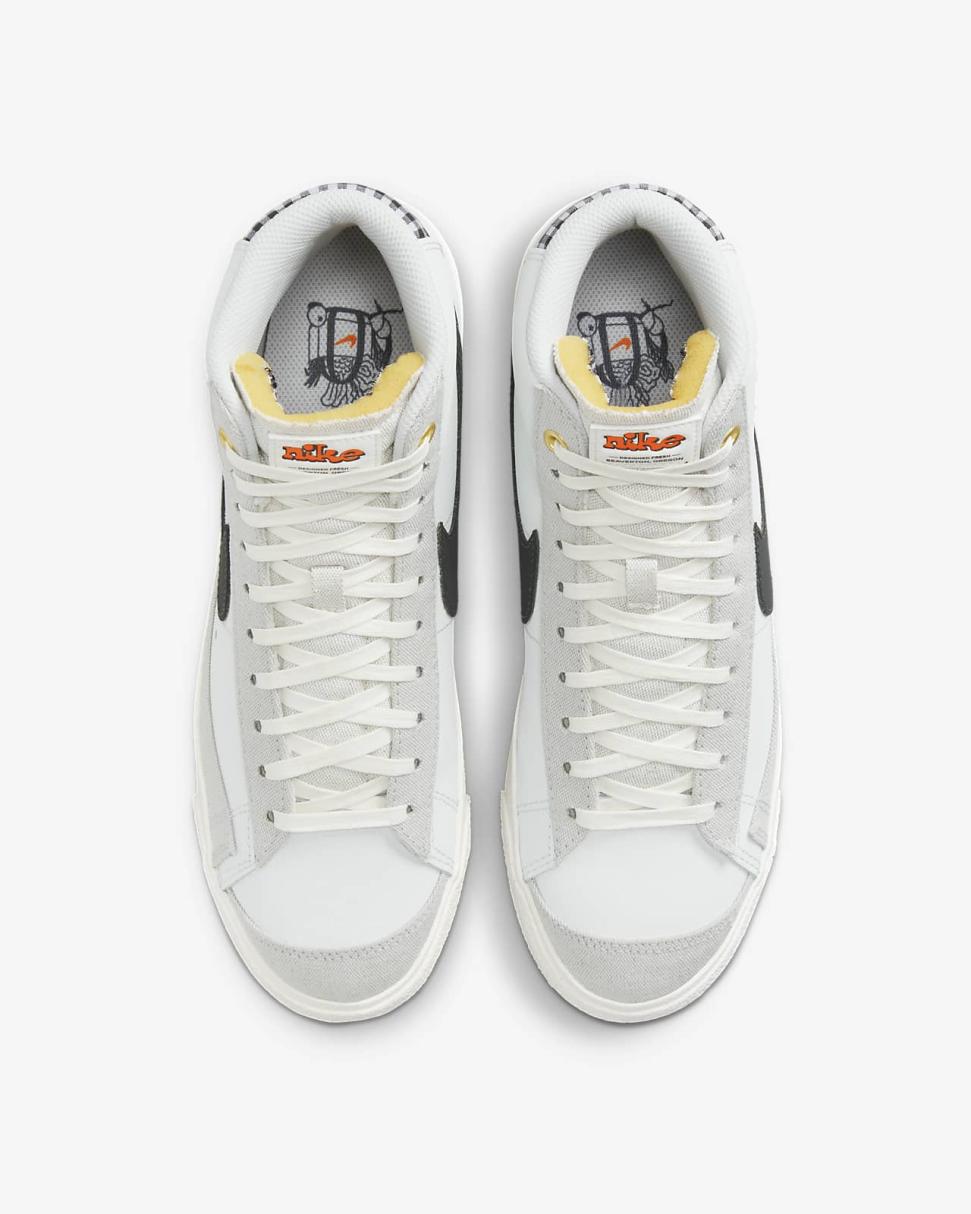 Nike Blazer Mid '77 Vintage Photon Dust/Sail/Safety Orange/Dark Smoke Grey | Mens Nike Lifestyle