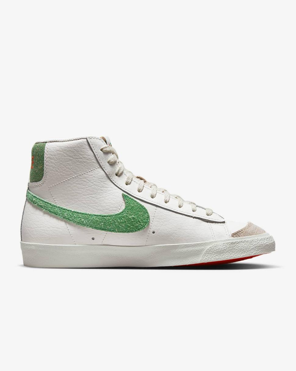 Nike Blazer Mid '77 Vintage Sail/Safety Orange/Black/Stadium Green | Mens Nike Lifestyle
