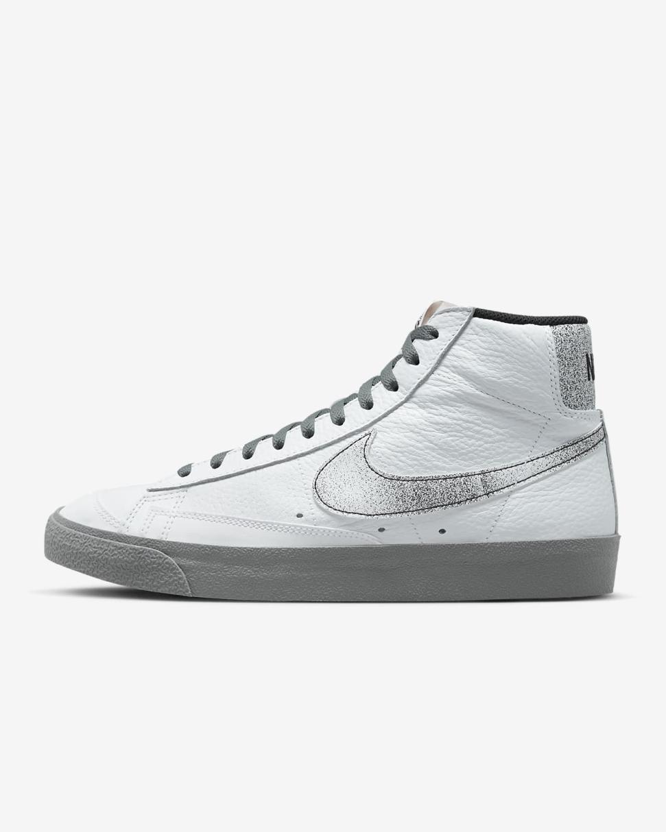 Nike Blazer Mid '77 White/Black/White/Smoke Grey | Mens Nike Lifestyle