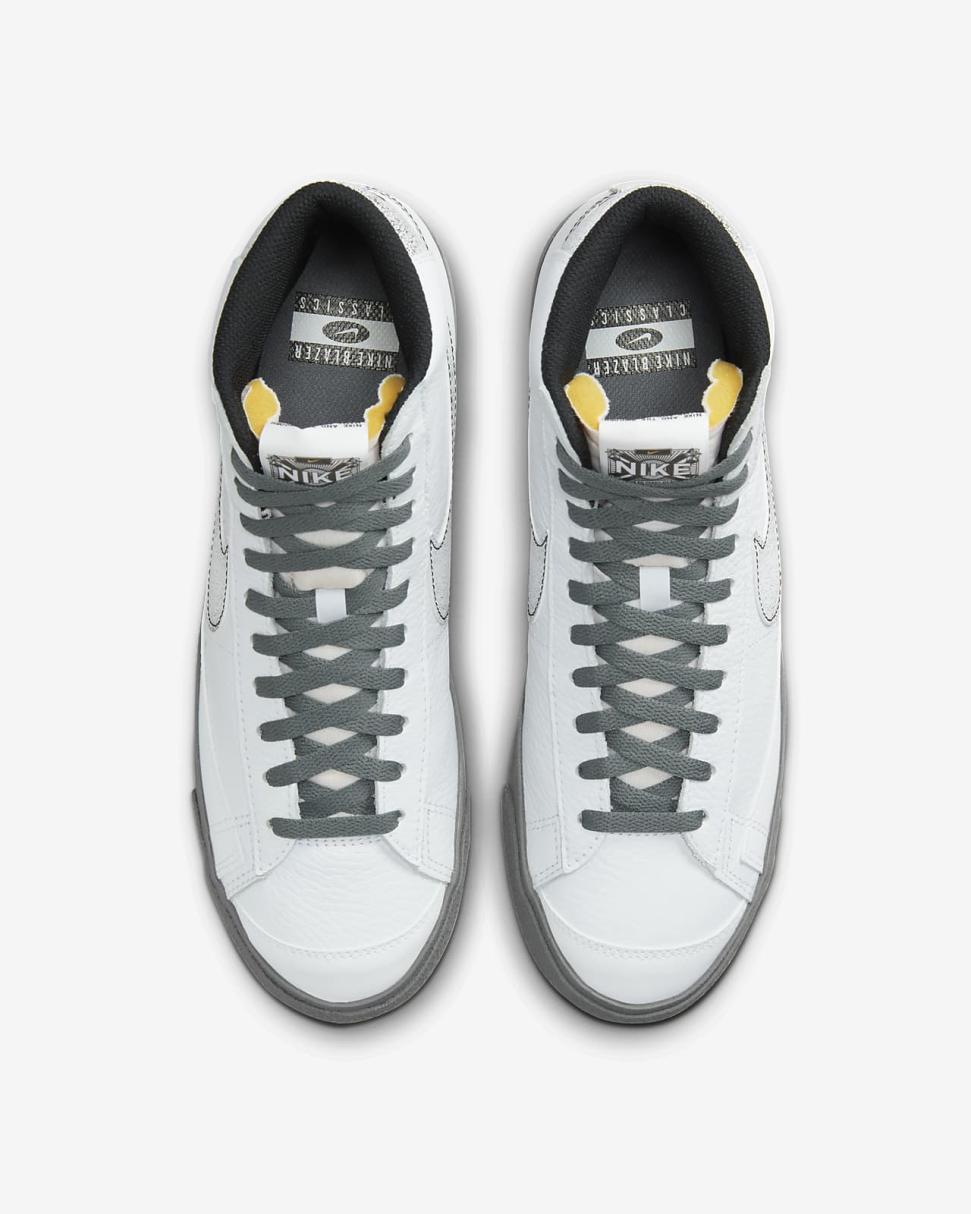 Nike Blazer Mid '77 White/Black/White/Smoke Grey | Mens Nike Lifestyle