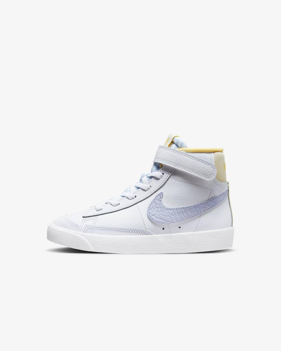 Nike Blazer Mid '77 White/Coconut Milk/Summit White/Oxygen Purple | Kids Nike Dunks & Blazers