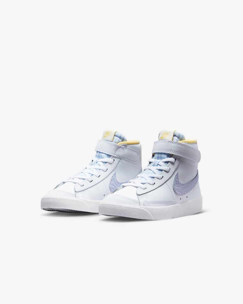 Nike Blazer Mid '77 White/Coconut Milk/Summit White/Oxygen Purple | Kids Nike Dunks & Blazers