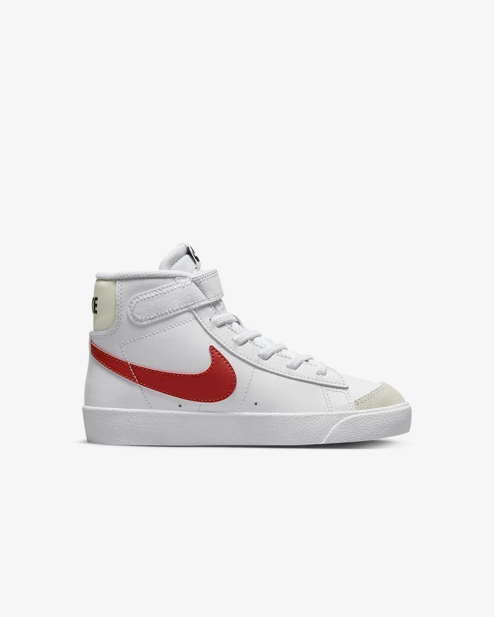 Nike Blazer Mid '77 White/Coconut Milk/White/Picante Red | Kids Nike First Day Kicks