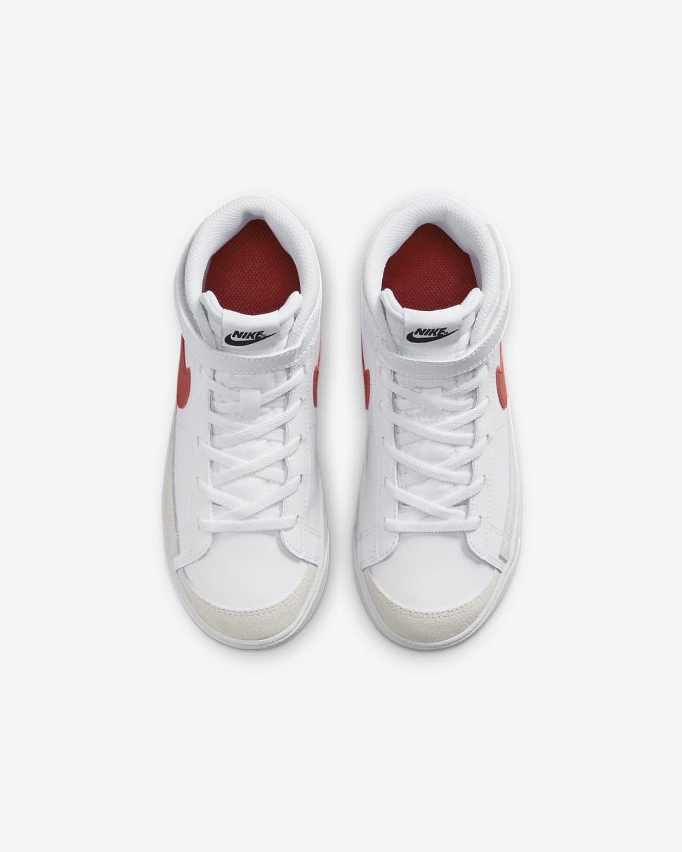 Nike Blazer Mid '77 White/Coconut Milk/White/Picante Red | Kids Nike First Day Kicks