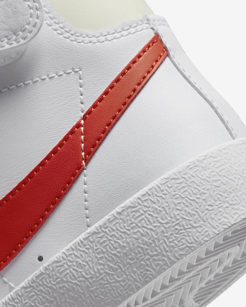 Nike Blazer Mid '77 White/Coconut Milk/White/Picante Red | Kids Nike First Day Kicks