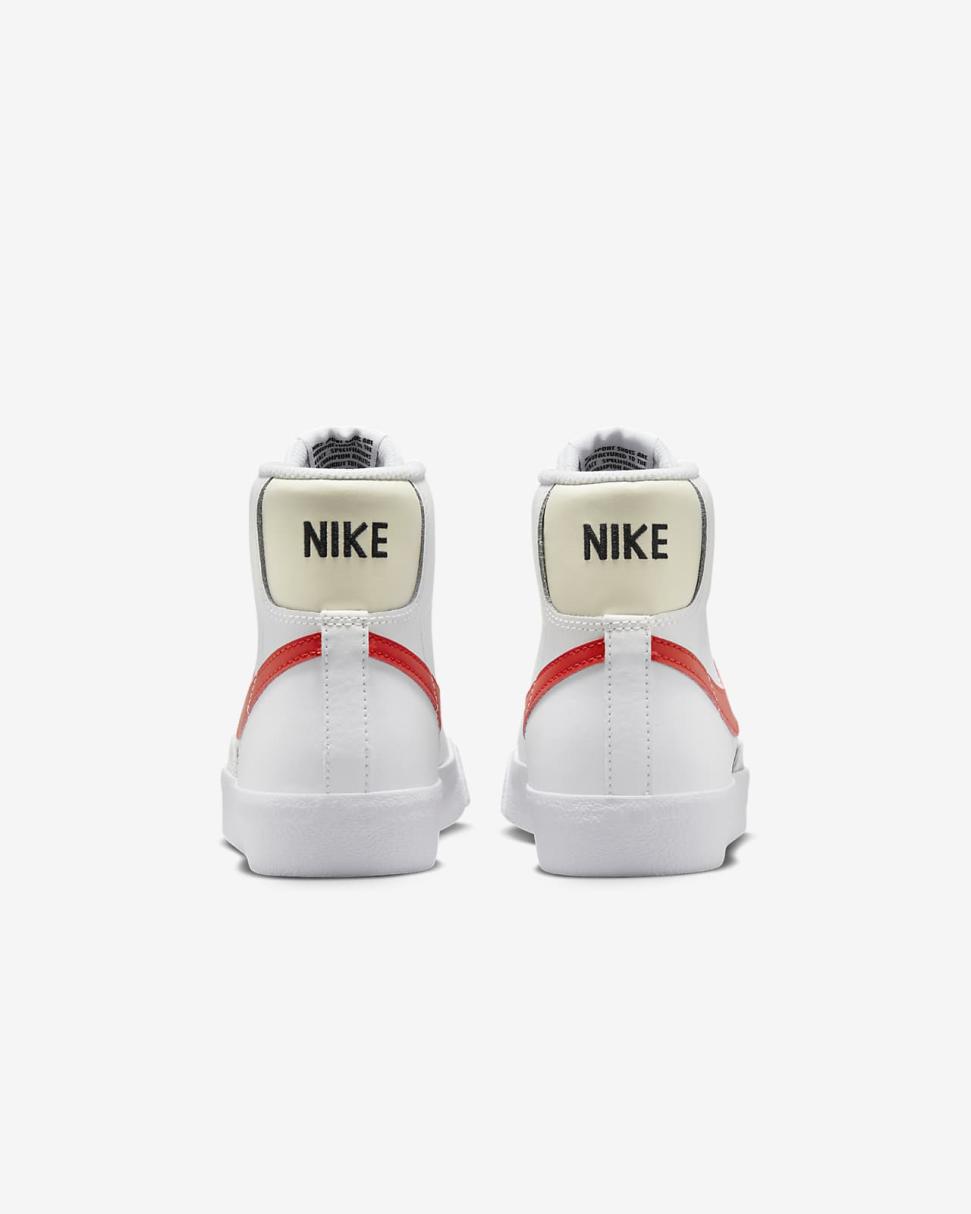 Nike Blazer Mid '77 White/Coconut Milk/White/Picante Red | Kids Nike Shoes $70 & Under