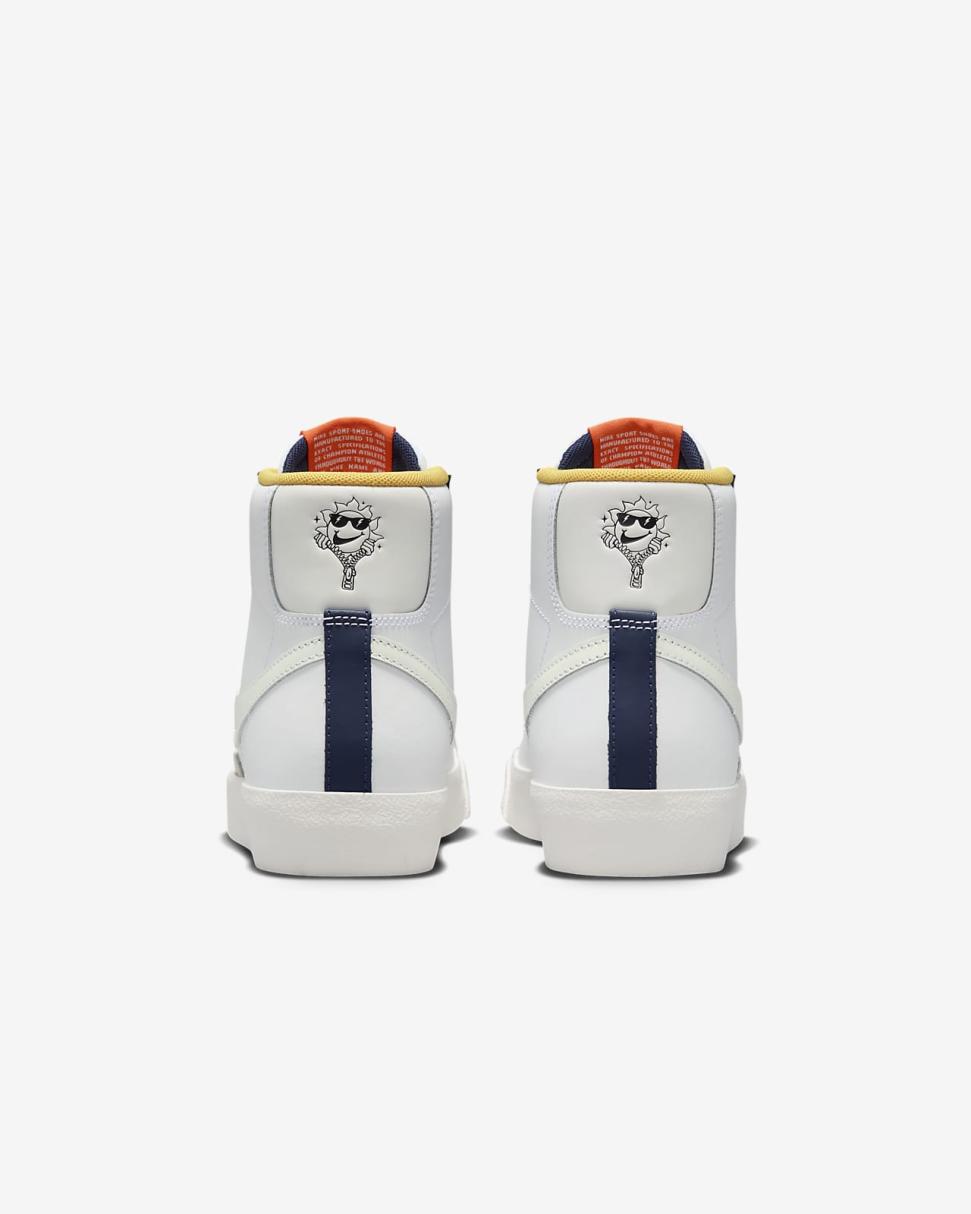 Nike Blazer Mid '77 White/Midnight Navy/Safety Orange/Polar | Kids Nike Tween Collection