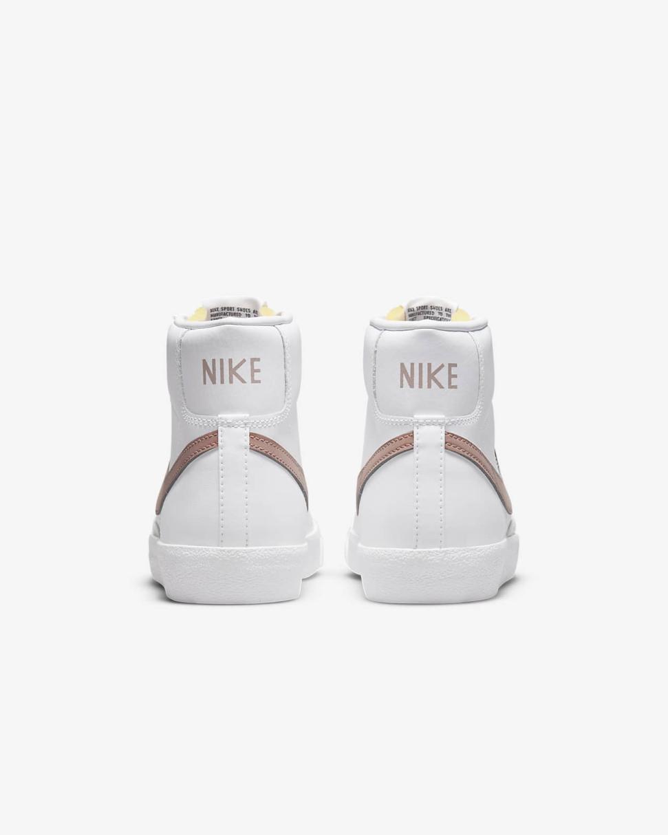 Nike Blazer Mid '77 White/Peach/Summit White/Pink Oxford | Womens Nike First Day Kicks