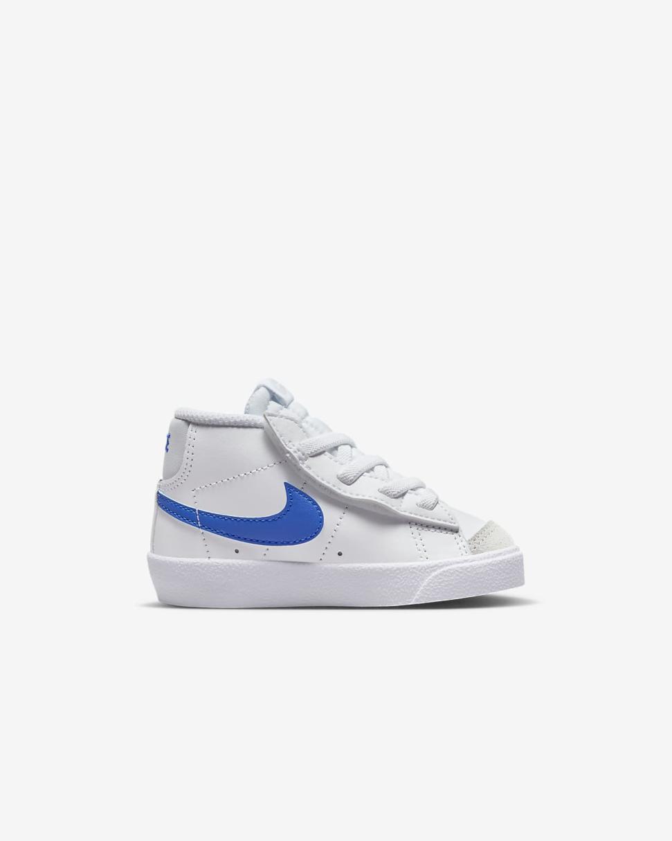Nike Blazer Mid '77 White/Pure Platinum/Game Royal | Kids Nike First Day Kicks