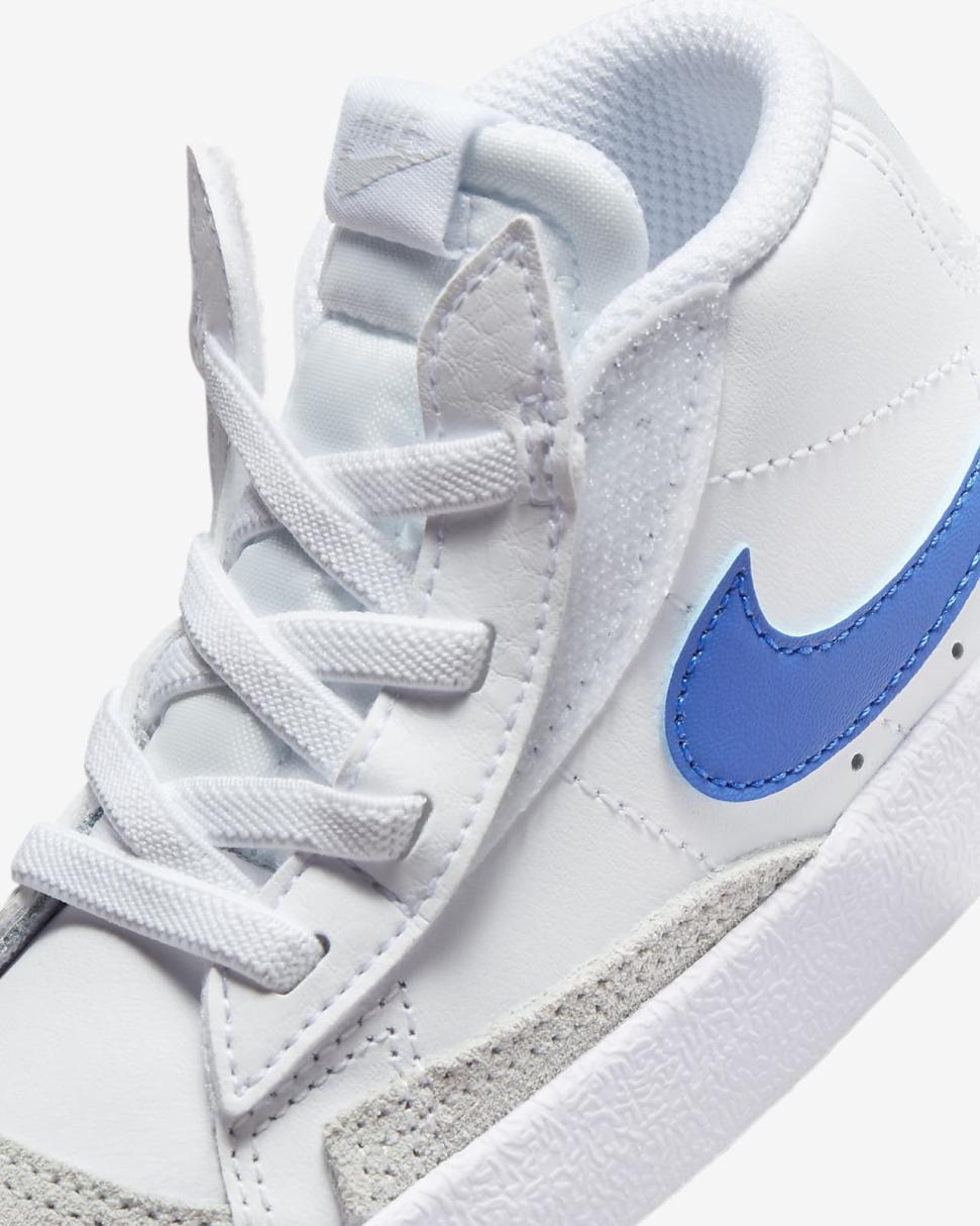 Nike Blazer Mid '77 White/Pure Platinum/Game Royal | Kids Nike First Day Kicks