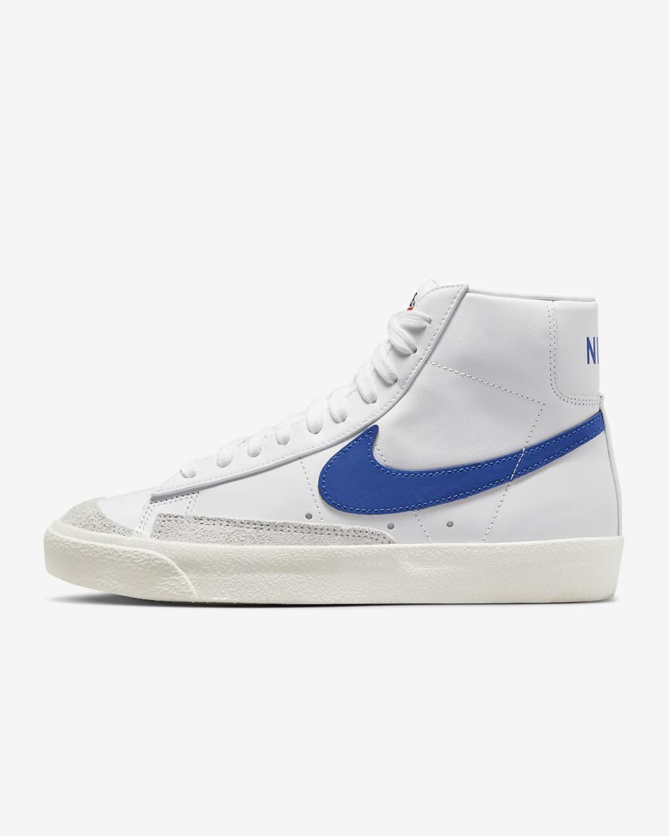 Nike Blazer Mid '77 White/Sail/Black/Game Royal | Womens Nike First Day Kicks