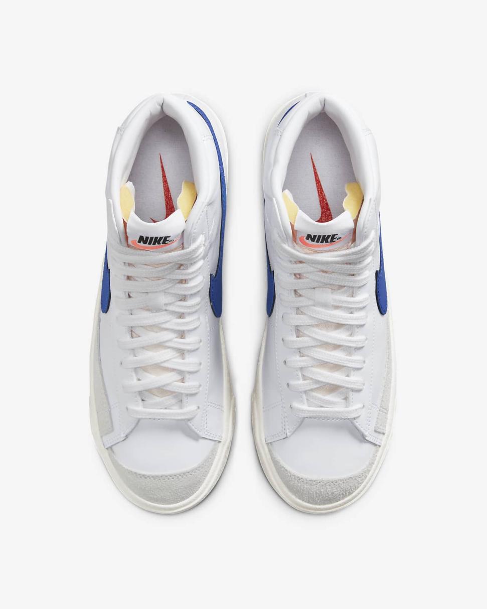 Nike Blazer Mid '77 White/Sail/Black/Game Royal | Womens Nike First Day Kicks