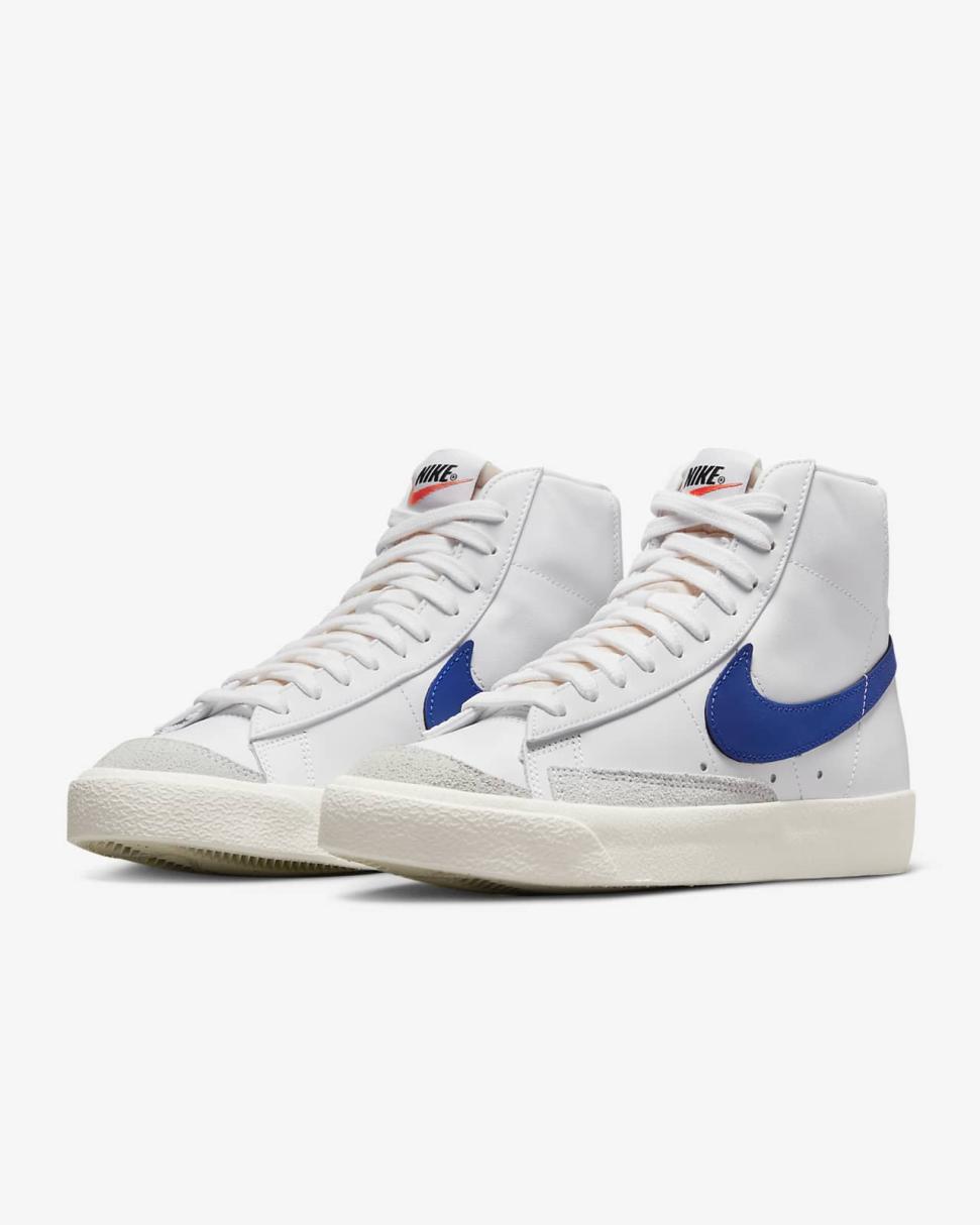 Nike Blazer Mid '77 White/Sail/Black/Game Royal | Womens Nike First Day Kicks