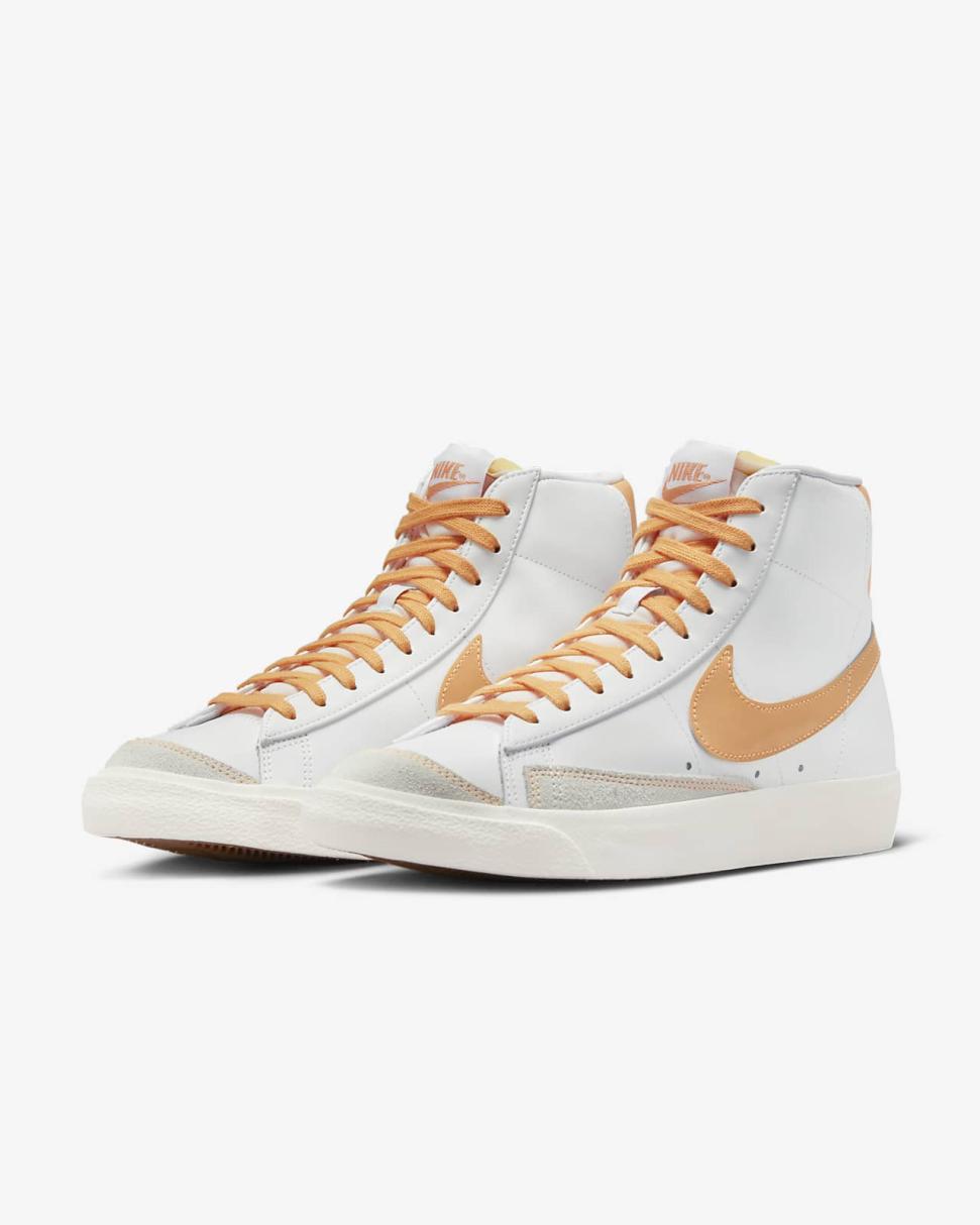 Nike Blazer Mid '77 White/Sail/Gum Medium Brown/Peach Cream | Womens Nike Lifestyle