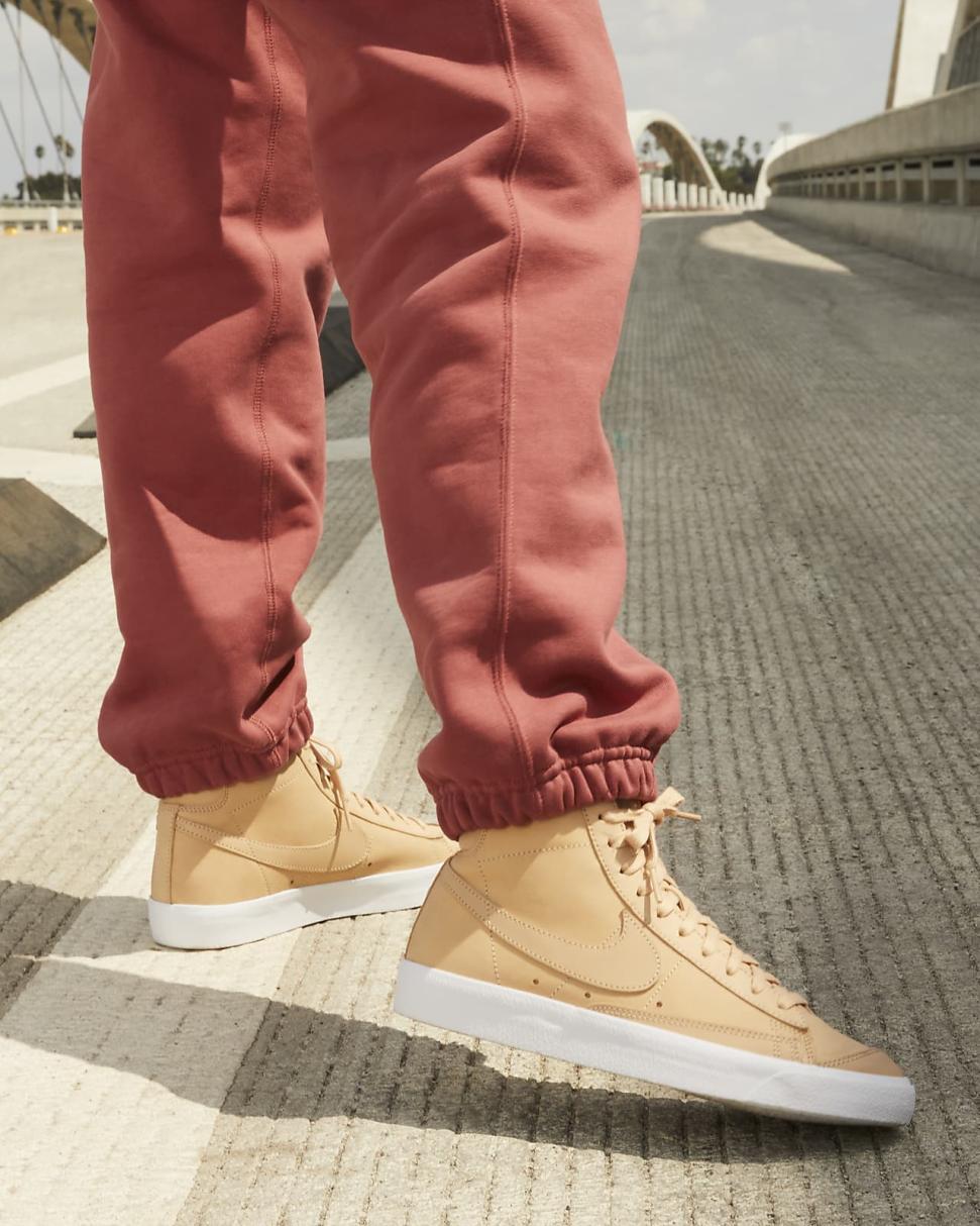 Nike Blazer Mid Premium Vachetta Tan/White/Vachetta Tan | Womens Nike Lifestyle
