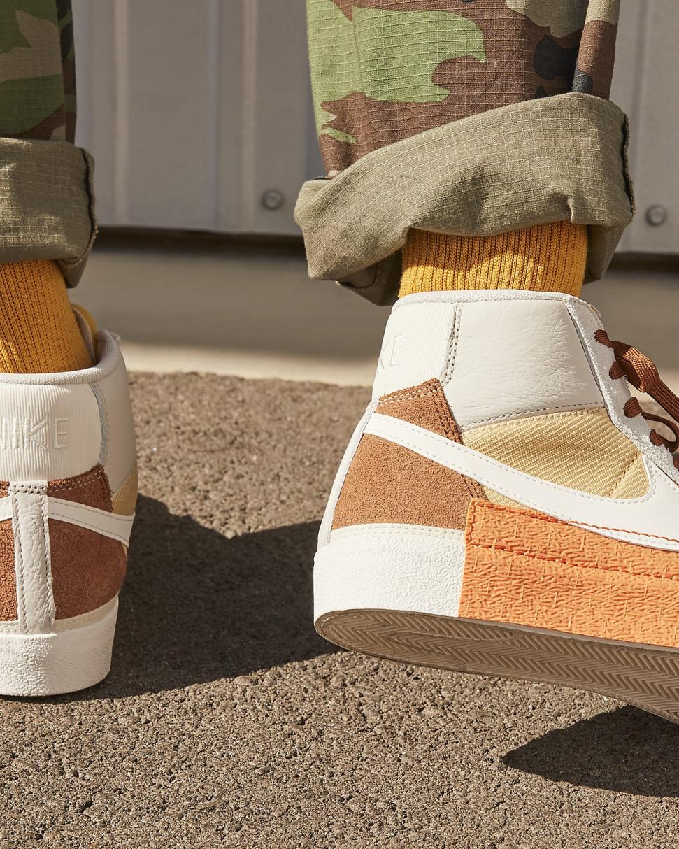 Nike Blazer Mid Pro Club Light Bone/Sesame/Pecan/Sail | Mens Nike First Day Kicks